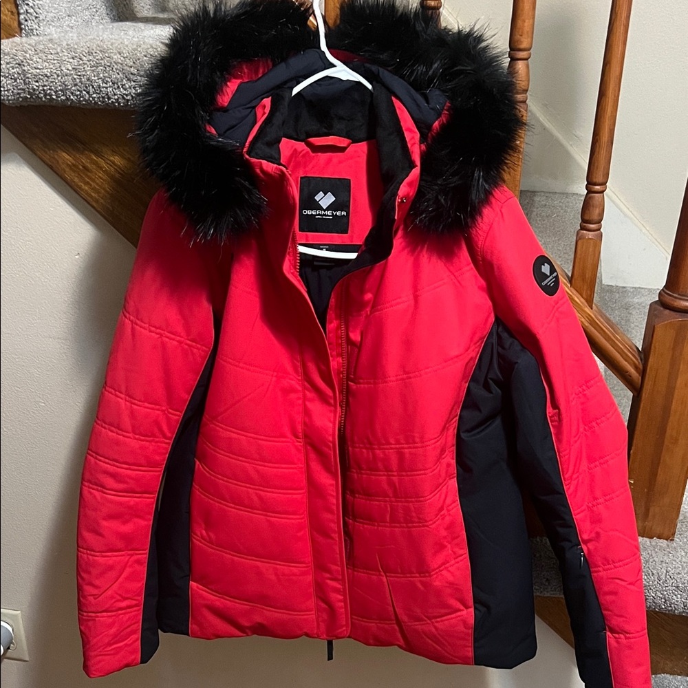 Obermeyer Women's Red and Black Ski Jacket